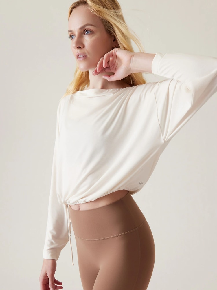 Athleta White Cool Down Top - Image 1 of 4