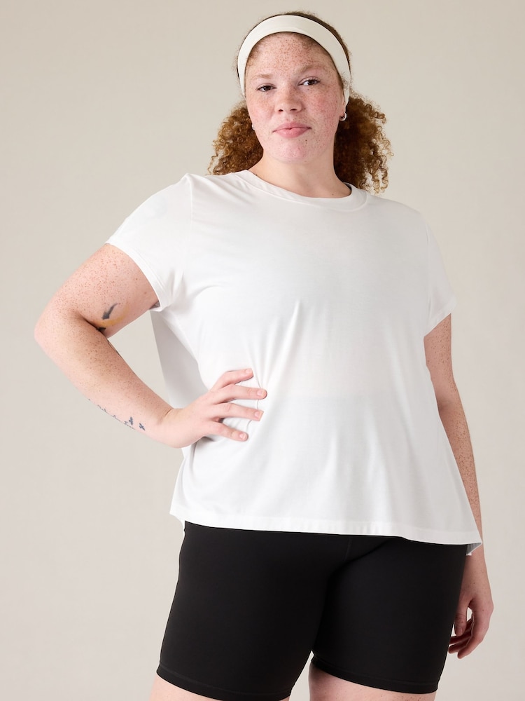 Athleta White With Ease T-Shirt - Image 1 of 7 Athleta White With Ease T-Shirt - Image 1 of 7