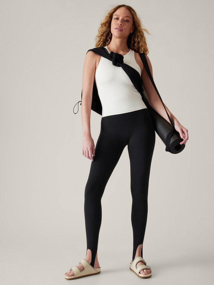 Athleta Black Transcend Mid Rise Stirrup Leggings - Image 5 of 5 Athleta Black Transcend Mid Rise Stirrup Leggings - Image 5 of 5