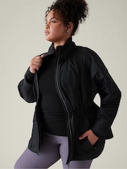 Athleta Black Westerley High Neck Windbreaker Jacket - Image 1 of 4