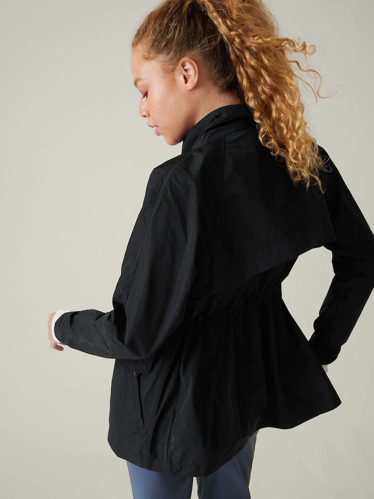 Athleta Black Westerley High Neck Windbreaker Jacket - Image 2 of 7 Athleta Black Westerley High Neck Windbreaker Jacket - Image 2 of 7