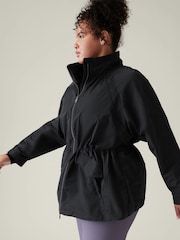Athleta Black Westerley High Neck Windbreaker Jacket - Image 3 of 4