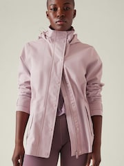 Athleta Purple Waterproof Hooded Jacket - Image 1 of 2