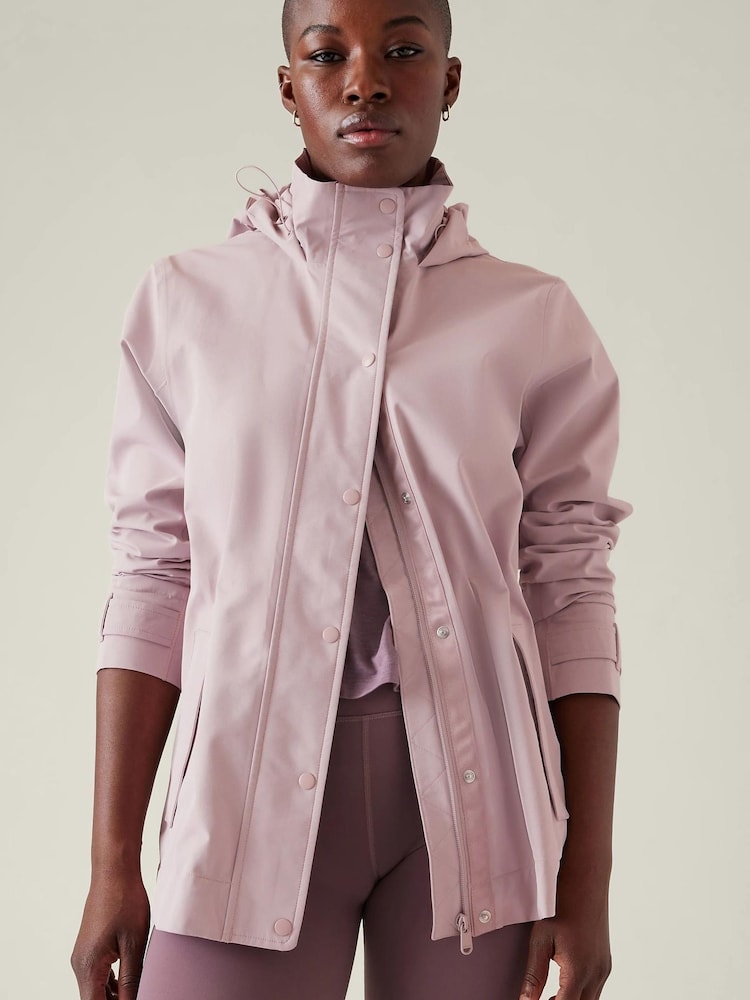 Athleta Purple Waterproof Hooded Jacket - Image 1 of 2