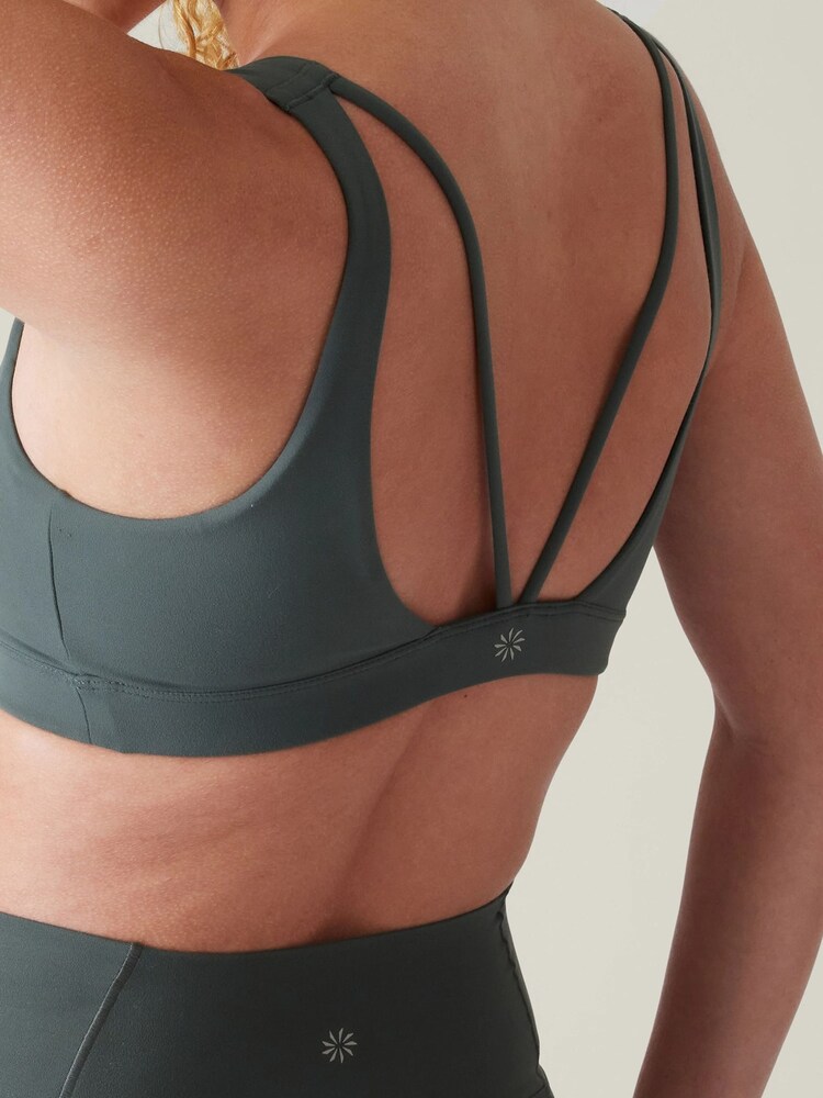 Athleta Green A-C Cup Strappy Back Low Impact Sports Bra - Image 2 of 3