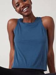 Athleta Blue Crew Neck Muscle Tank - Image 1 of 5