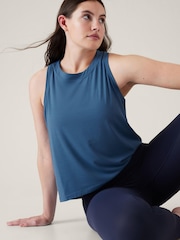 Athleta Blue Crew Neck Muscle Tank - Image 4 of 5