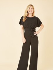 Mela Black Batwing Stretch Jumpsuit - Image 1 of 4