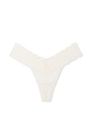 Victoria's Secret Coconut White Posey Lace Thong Knickers - Image 3 of 3
