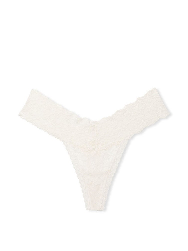 Victoria's Secret Coconut White Posey Lace Thong Knickers - Image 3 of 3