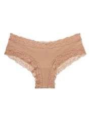 Victoria's Secret Praline Nude Lace Waist Cheeky Knickers - Image 3 of 3