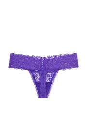 Victoria's Secret Purple Shock Lace Up Thong Lace Knickers - Image 3 of 3