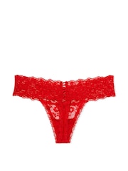 Victoria's Secret Lipstick Red Thong Lace Knickers - Image 4 of 4