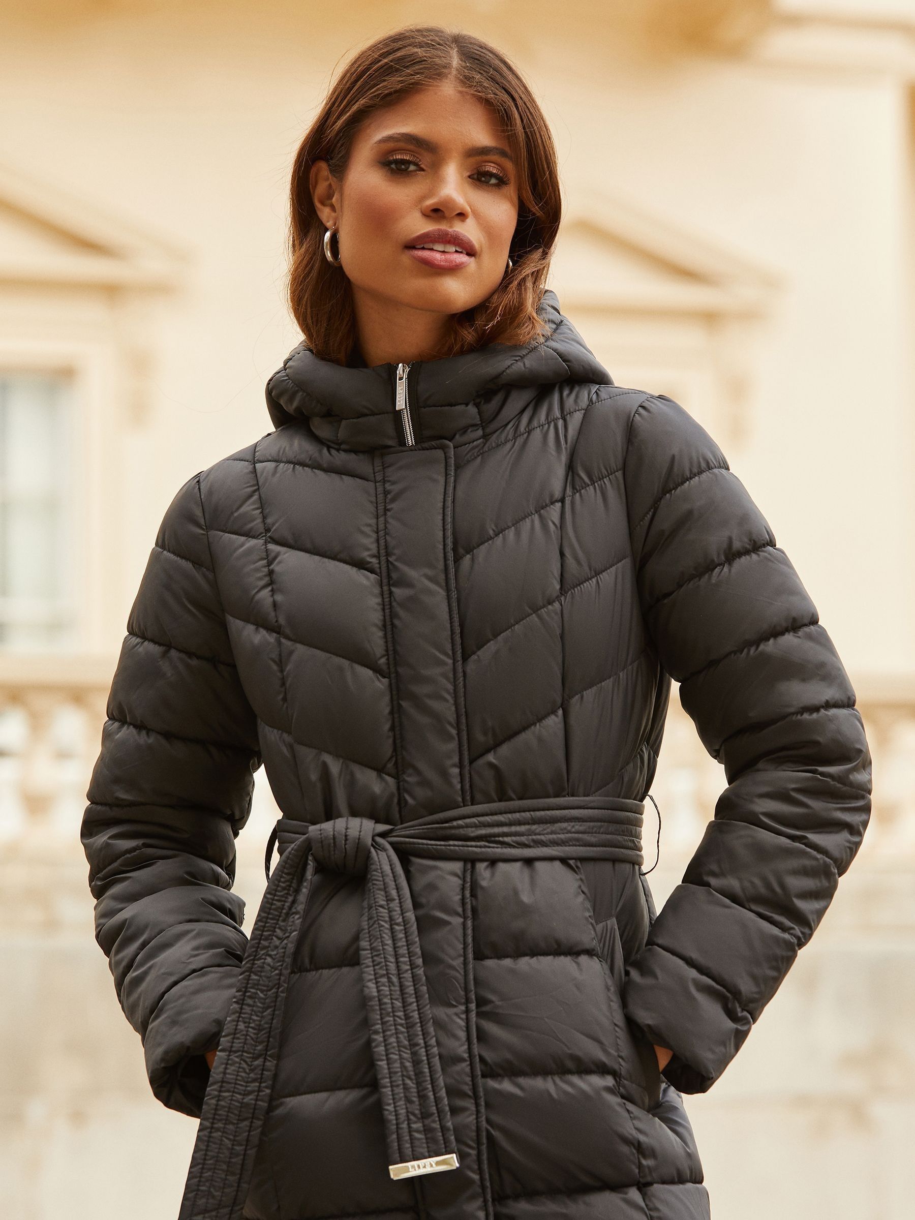 Hooded duvet coat store