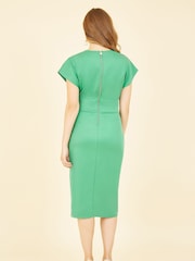 Yumi Green Scuba Kimono Sleeve Fitted Dress - Image 4 of 5