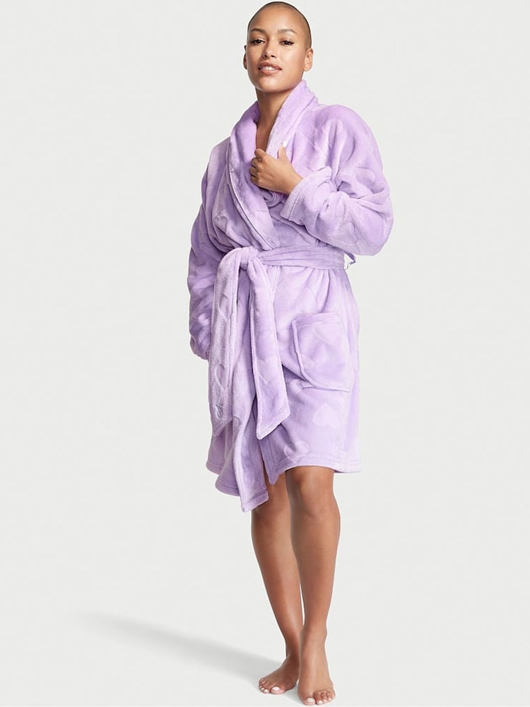 Victoria's Secret Purple Cosy Short Dressing Gown - Image 1 of 4