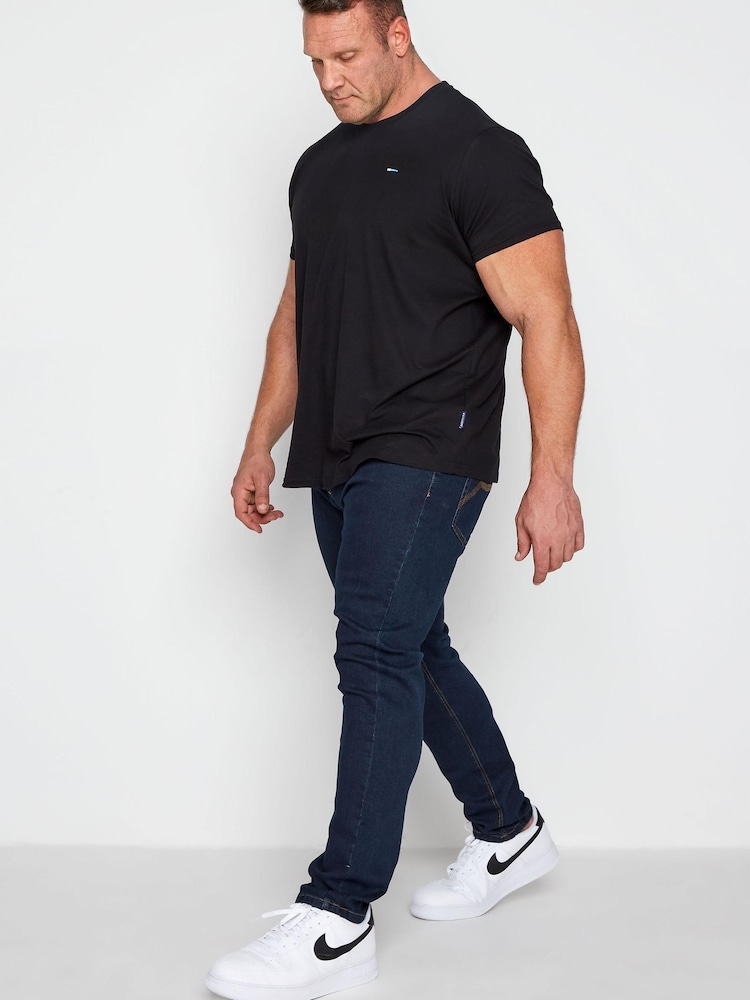 Blau - Badrhino Big & Tall Stretch-Jeans - Bild 1 von 2