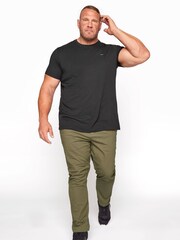 Зеленый - Стретчевые брюки чинос BadRhino Big & Tall - Изображение 2 из 3