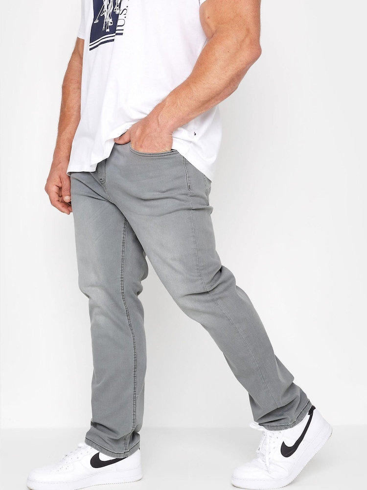 BadRhino Big & Tall Grey Stretch Jeans - Image 1 of 3