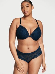 Victoria's Secret Noir Navy Blue Posey Lace Knickers - Image 1 of 3