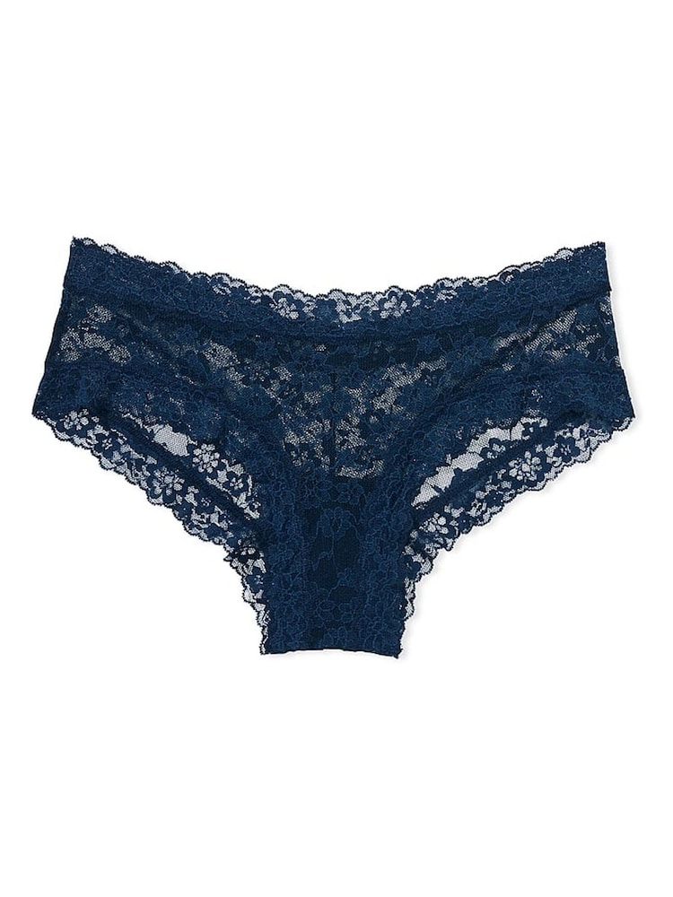 Victoria's Secret Noir Navy Blue Posey Lace Knickers - Image 3 of 3