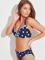 Pour Moi Blue Halter Beach House Bikini Top - Image 2 of 5