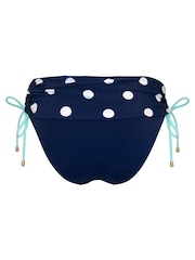 Pour Moi Blue Fold Over Beach House Bikini Brief - Image 5 of 5