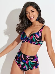 Pour Moi Black High Waisted Palermo Bikini Brief - Image 1 of 5
