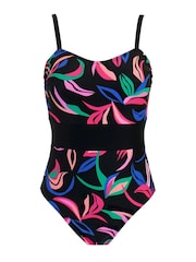 Pour Moi Black Palermo Panelled Control Swimsuit - Image 4 of 5