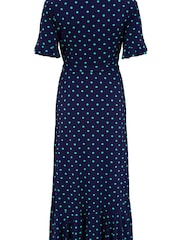 Pour Moi Megan Figurbetontes Midi-Wickelkleid aus recyceltem Stretch-Material mit Rüschendetail - Bild 5 von 5