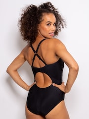 Pour Moi Black Energy Double Strap Racerback Mesh Swimsuit - Image 2 of 5