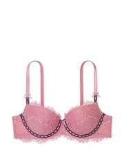 Victoria's Secret Dusk Mauve Pink Ribbon Slot Lightly Lined Demi Bra - Image 3 of 4