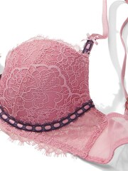 Victoria's Secret Dusk Mauve Pink Ribbon Slot Lightly Lined Demi Bra - Image 4 of 4