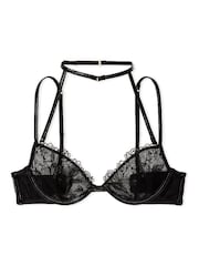 Victoria's Secret Black Embroidered Unlined Demi Bra - Image 3 of 3