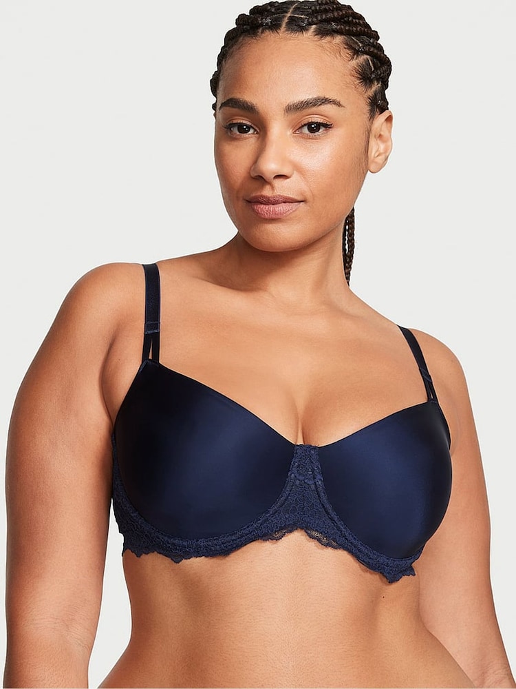 Victoria's Secret Ensign Navy Blue Smooth Unlined Balcony Bra - Image 1 of 3 Victoria's Secret Ensign Navy Blue Smooth Unlined Balcony Bra - Image 1 of 3
