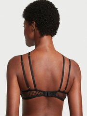 Victoria's Secret Black Fishnet Mesh Cut Out Demi Bra - Image 2 of 4