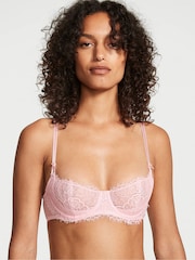 Victoria's Secret Pretty Blossom Pink Lace Unlined Balcony Bra - Image 1 of 1