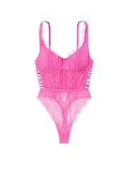 Victoria's Secret Summer Pink Lace Bodysuit - Image 3 of 3