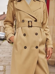 Love & Roses Camel Classic Belted Trench Coat - Image 4 of 4