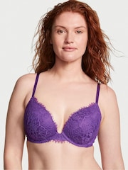 Victoria's Secret Violetta Purple Lace Push Up Bra - Image 1 of 3