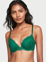 Victoria's Secret Spruce Green Lace Push Up Bra - Image 1 of 3