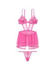 Victoria's Secret Summer Pink Lace Babydoll - Image 3 of 3