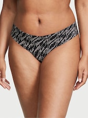 Victoria's Secret Black Victoria Script Print Knickers - Image 1 of 3