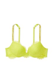 Victoria's Secret Limelight Green Lace Shine Strap Push Up Bra - Image 3 of 4
