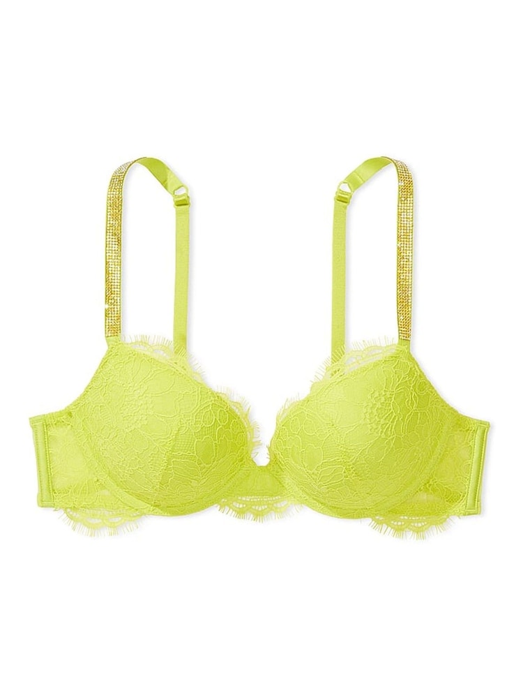 Victoria's Secret Limelight Green Lace Shine Strap Push Up Bra - Image 3 of 3 Victoria's Secret Limelight Green Lace Shine Strap Push Up Bra - Image 3 of 3