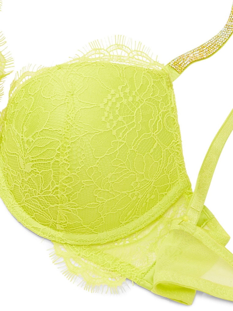 Victoria's Secret Limelight Green Lace Shine Strap Push Up Bra - Image 4 of 4 Victoria's Secret Limelight Green Lace Shine Strap Push Up Bra - Image 4 of 4