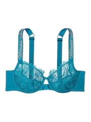Victoria's Secret Evening Tide Blue Lace The Fabulous Full Cup Bra - Image 3 of 4