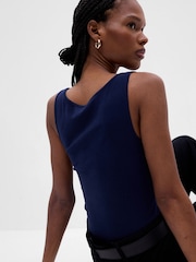 Gap Navy Blue Modern Cotton-Modal Vest - Image 5 of 6