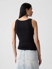 Schwarz - Gap – modernes Trägertop aus Baumwolle-Modal-Mix - Bild 2 von 4