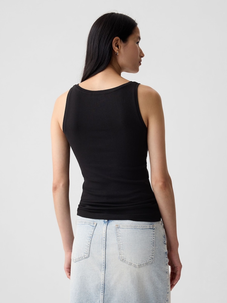 Schwarz - Gap – modernes Trägertop aus Baumwolle-Modal-Mix - Bild 2 von 4